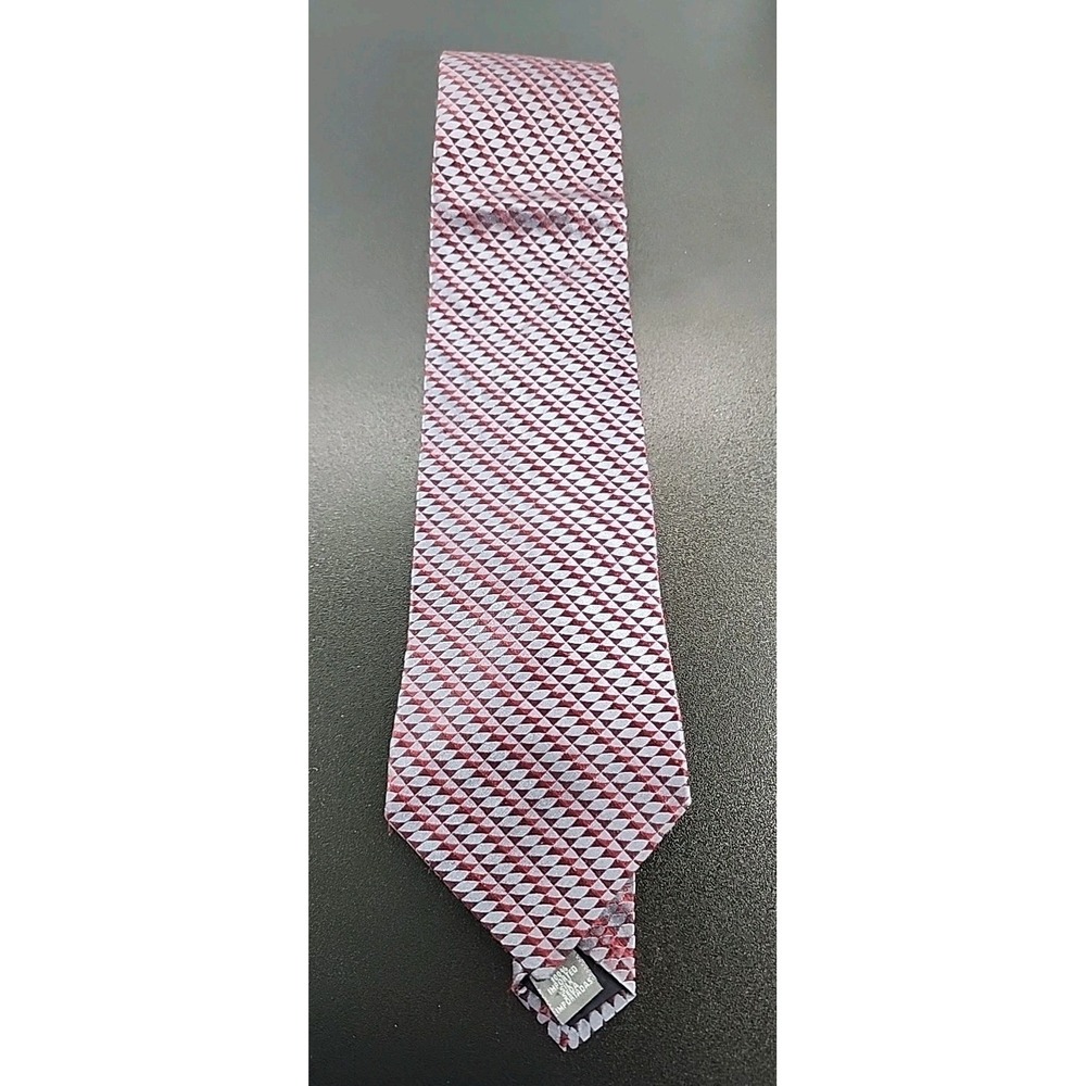 Arrow Mens Tie Necktie Red Blue Geometric‎ Squares Silk Classic Length